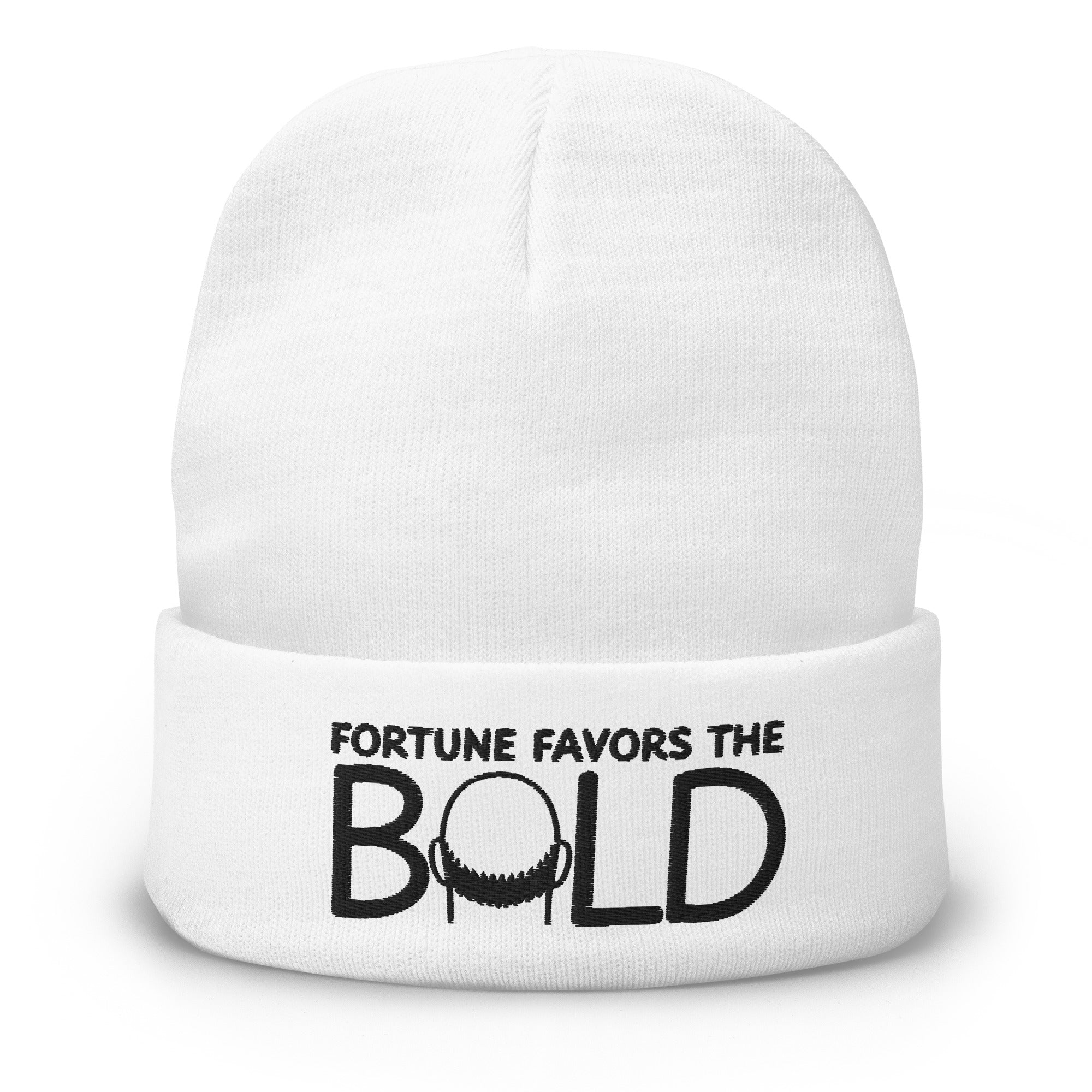 Crown Knit Beanie in white